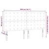 Galvūgalis su LED, baltos spalvos, 200x5x118/128 cm