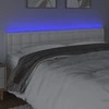 Galvūgalis su LED, baltos spalvos, 200x5x78/88cm, dirbtinė oda