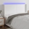 Galvūgalis su LED, baltos spalvos, 203x16x118/128 cm