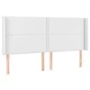 Galvūgalis su LED, baltos spalvos, 203x16x118/128 cm
