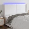 Galvūgalis su LED, baltos spalvos, 203x16x118/128 cm