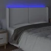Galvūgalis su LED, baltos spalvos, 203x16x118/128 cm