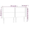 Galvūgalis su LED, baltos spalvos, 203x16x118/128 cm
