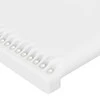 Galvūgalis su LED, baltos spalvos, 203x16x78/88cm, dirbtinė oda