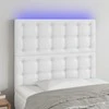 Galvūgalis su LED, baltos spalvos, 80x5x118/128 cm