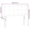 Galvūgalis su LED, baltos spalvos, 80x5x78/88cm, dirbtinė oda