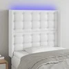 Galvūgalis su LED, baltos spalvos, 83x16x118/128 cm