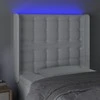 Galvūgalis su LED, baltos spalvos, 83x16x118/128 cm