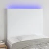 Galvūgalis su LED, baltos spalvos, 90x5x118/128 cm