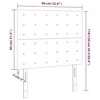 Galvūgalis su LED, baltos spalvos, 90x5x118/128 cm