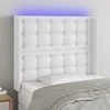 Galvūgalis su LED, baltos spalvos, 93x16x118/128 cm