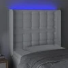 Galvūgalis su LED, baltos spalvos, 93x16x118/128 cm