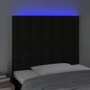 Galvūgalis su LED, juodos spalvos, 100x5x118/128cm, audinys
