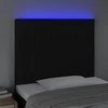 Galvūgalis su LED, juodos spalvos, 100x5x118/128cm, audinys