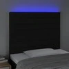 Galvūgalis su LED, juodos spalvos, 100x5x118/128cm, audinys