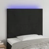 Galvūgalis su LED, juodos spalvos, 100x5x118/128cm, aksomas