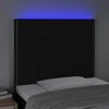 Galvūgalis su LED, juodos spalvos, 100x5x118/128cm, audinys