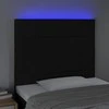 Galvūgalis su LED, juodos spalvos, 100x5x118/128cm, audinys