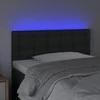 Galvūgalis su LED, juodos spalvos, 100x5x78/88cm, dirbtinė oda