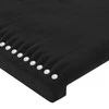 Galvūgalis su LED, juodos spalvos, 100x5x78/88cm, aksomas