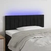 Galvūgalis su LED, juodos spalvos, 100x5x78/88cm, aksomas