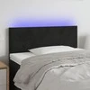 Galvūgalis su LED, juodos spalvos, 100x5x78/88cm, aksomas