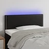 Galvūgalis su LED, juodos spalvos, 100x5x78/88cm, dirbtinė oda