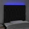 Galvūgalis su LED, juodos spalvos, 100x7x118/128cm, audinys