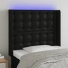 Galvūgalis su LED, juodos spalvos, 103x16x118/128 cm