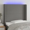 Galvūgalis su LED, juodos spalvos, 103x16x118/128cm, audinys