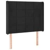Galvūgalis su LED, juodos spalvos, 103x16x118/128cm, aksomas