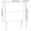 Galvūgalis su LED, juodos spalvos, 103x16x118/128cm, audinys