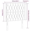 Galvūgalis su LED, juodos spalvos, 103x16x118/128cm, audinys