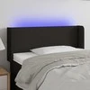Galvūgalis su LED, juodos spalvos, 103x16x78/88cm, audinys