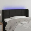 Galvūgalis su LED, juodos spalvos, 103x16x78/88cm, aksomas