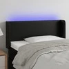 Galvūgalis su LED, juodos spalvos, 103x16x78/88cm, dirbtinė oda