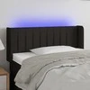 Galvūgalis su LED, juodos spalvos, 103x16x78/88cm, audinys
