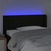 Galvūgalis su LED, juodos spalvos, 103x16x78/88cm, audinys
