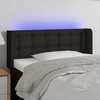 Galvūgalis su LED, juodos spalvos, 103x16x78/88cm, audinys