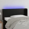Galvūgalis su LED, juodos spalvos, 103x16x78/88cm, dirbtinė oda