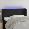 Galvūgalis su LED, juodos spalvos, 103x16x78/88cm, aksomas