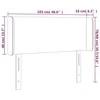 Galvūgalis su LED, juodos spalvos, 103x16x78/88cm, audinys