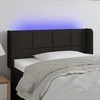 Galvūgalis su LED, juodos spalvos, 103x16x78/88cm, audinys