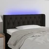 Galvūgalis su LED, juodos spalvos, 103x16x78/88cm, audinys