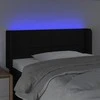 Galvūgalis su LED, juodos spalvos, 103x16x78/88cm, audinys