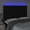 Galvūgalis su LED, juodos spalvos, 144x5x118/128cm, audinys
