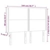 Galvūgalis su LED, juodos spalvos, 144x5x118/128cm, audinys