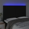 Galvūgalis su LED, juodos spalvos, 144x5x118/128cm, audinys