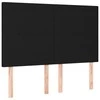 Galvūgalis su LED, juodos spalvos, 144x5x118/128cm, audinys
