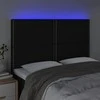 Galvūgalis su LED, juodos spalvos, 144x5x118/128cm, audinys